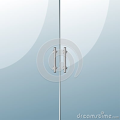 Glass door Vector Illustration