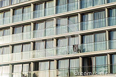 Glass facade. many windows. Stock Photo