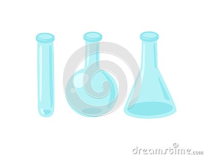 Glass flask and tube vertor Vector Illustration