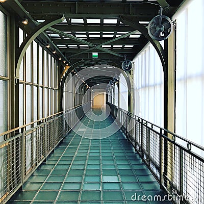 Glass floored passageway through the Musee d`Orsay, paris, Franc Editorial Stock Photo