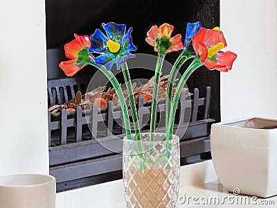 Glass Flowers Stock Photo