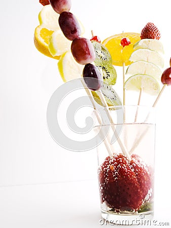 Glass of fruit Stock Photo