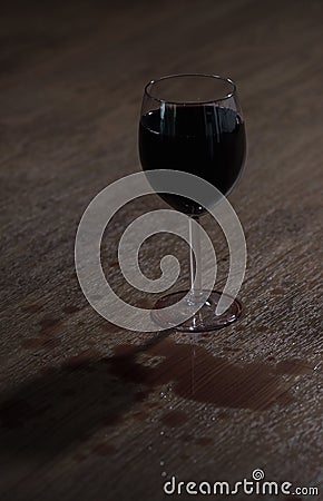 Glass full of wine Stock Photo