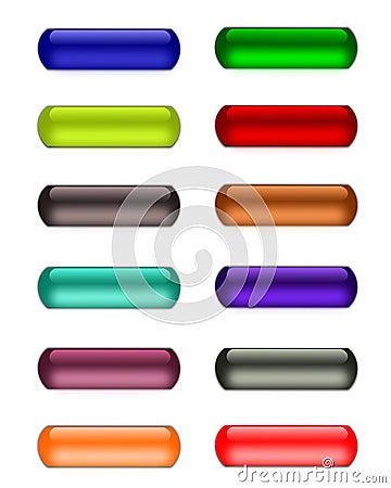 Glass or gel buttons Stock Photo