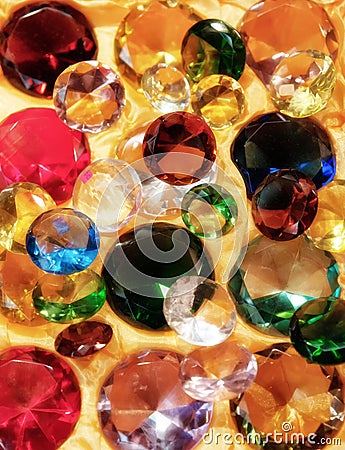 Glass gems Stock Photo