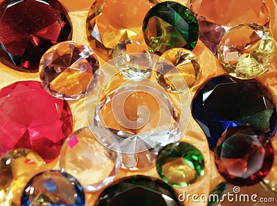 Glass gems Stock Photo