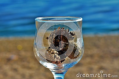 Glass goblet Stock Photo