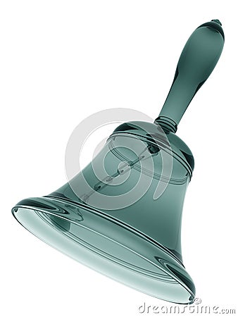 Glass hand bell Cartoon Illustration