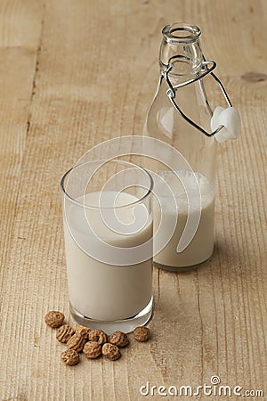 Glass Horchata milk Stock Photo