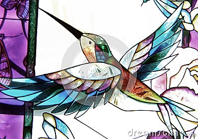 Glass Hummingbird Stock Photo