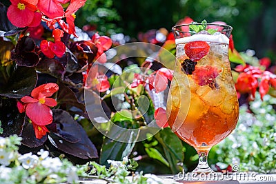 Glass of iced tea Stock Photo