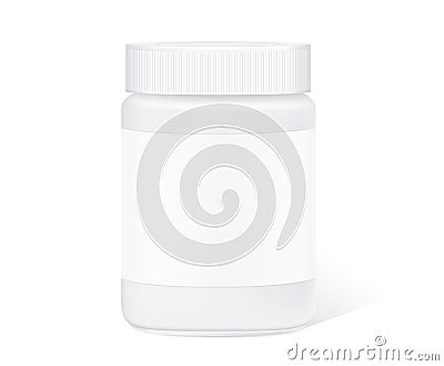 Glass jar with clear label Vector Illustration