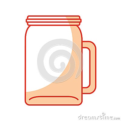 Glass jar for drinks Vector Illustration