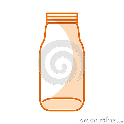 Glass jar for drinks Vector Illustration