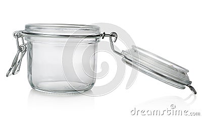 Glass jar with lid Stock Photo