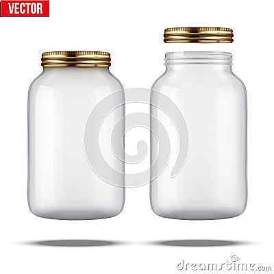 Glass Jars for canning and preserving Vector Illustration