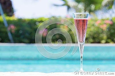 Glass of Kir Royal Stock Photo