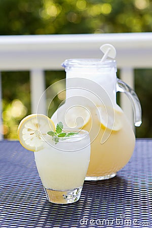 Glass of lemonade Stock Photo