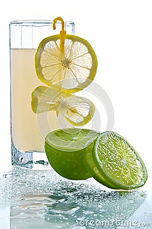 Glass of lemonade Stock Photo