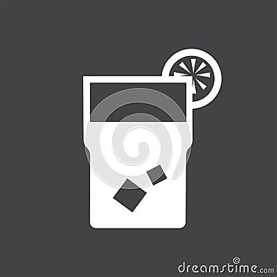 Glass of lemonade icon illustration Vector Illustration