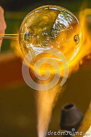 Glass making Stock Photo