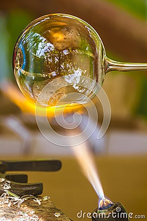 Glass making Stock Photo