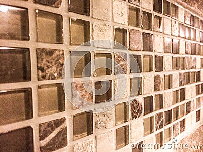 Glass marble tile mosaic Stock Photo