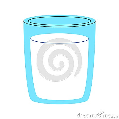 glass milk fresh tasty healthy nutrition calcium for breakfast morning natural delicious beverage Vector Illustration