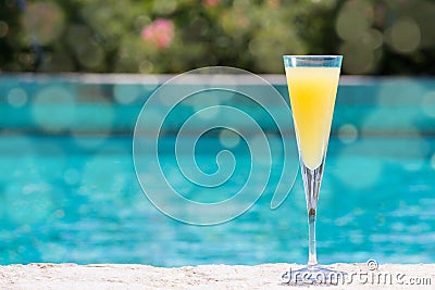 Glass of Mimosa Stock Photo