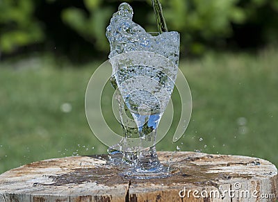 Glass with mineral water Stock Photo
