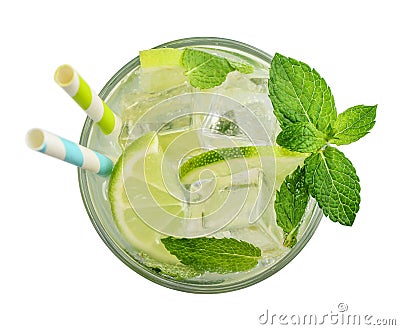 Glass of Mojito cocktail Stock Photo