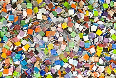 Glass mosaic chip Stock Photo