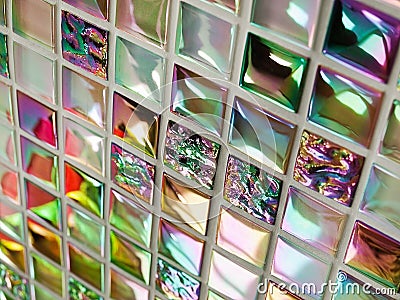 Glass mosaic tiles Stock Photo