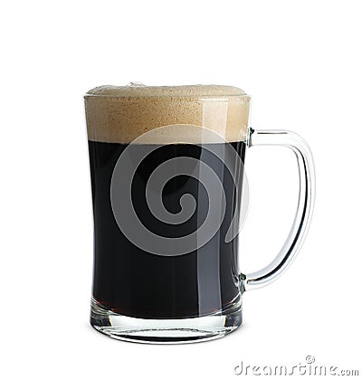 Glass mug with cold dark beer Stock Photo