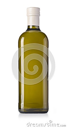 Glass oil olive bottle Stock Photo