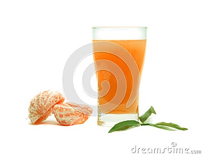 Glass of orange juice Stock Photo