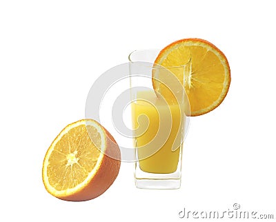 Glass of orange juice Stock Photo