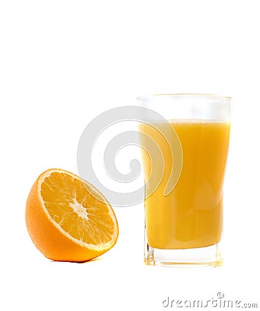 Glass of orange juice Stock Photo