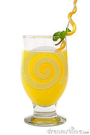 Glass of orange juice Stock Photo