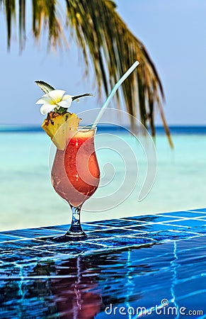 Glass of papaw Stock Photo