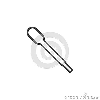 Glass pipette line icon Vector Illustration