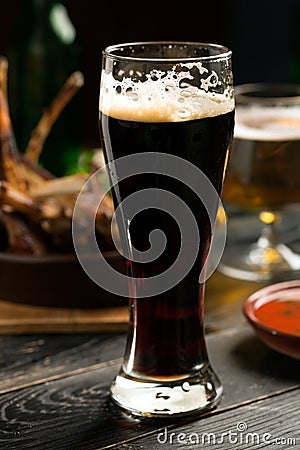 Glass of porter beer Stock Photo