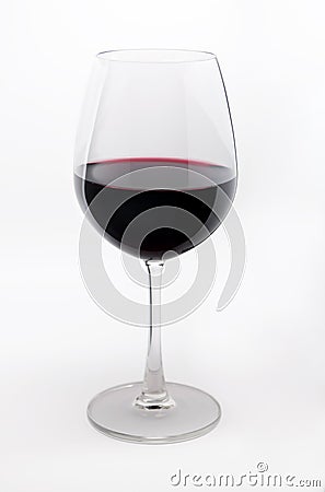 Glass of red wine. Stock Photo