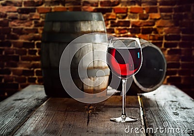 Glass of red wine Stock Photo