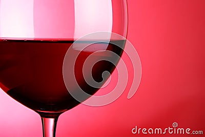 Glass of red wine close-up Stock Photo