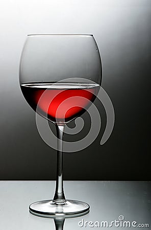 Glass of red wine close-up Stock Photo