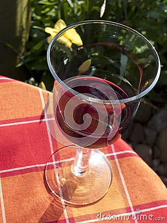 Glass of redwine Stock Photo