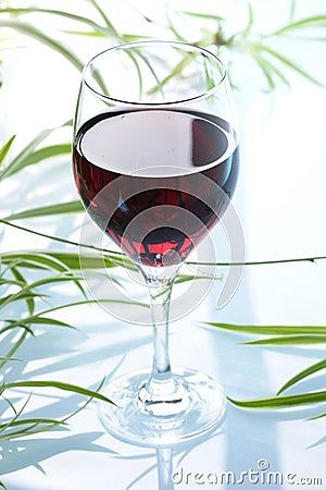 Glass of redwine Stock Photo