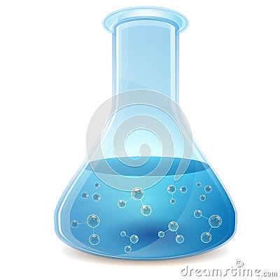 Glass retort Vector Illustration