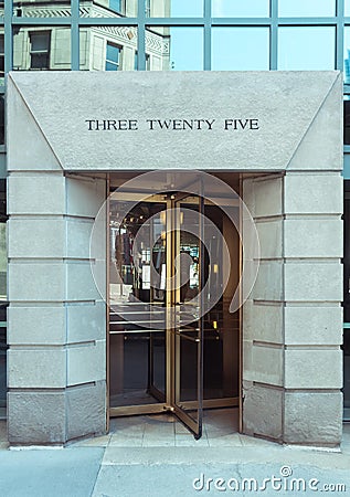 Glass revolving door in a city building Editorial Stock Photo